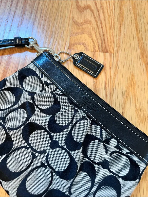 Coach Y2K Black Logo Wristlet - Image 3