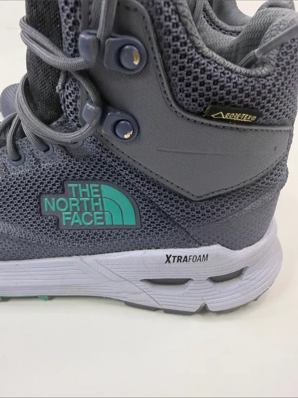 The North Face Women's Charcoal Gray Ankle Hiking Boots with Teal Logo - Image 5
