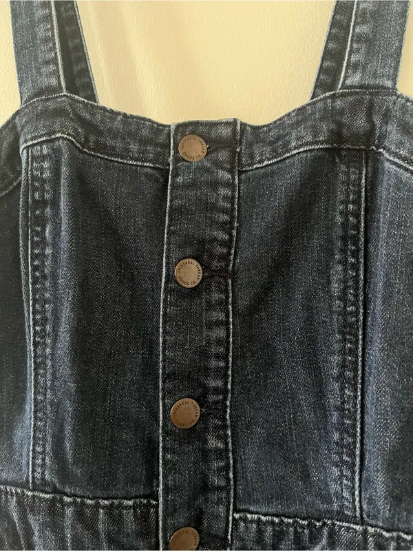 Universal Thread 100% Cotton Denim Mini Dress 8 Button Front Western Cowgirl - Image 4