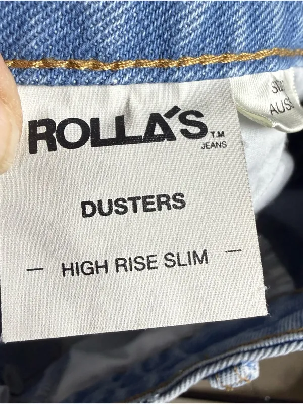Rolla’s Duster High-Rise Light Blue Denim Distressed Shorts SZ:27 - Image 8