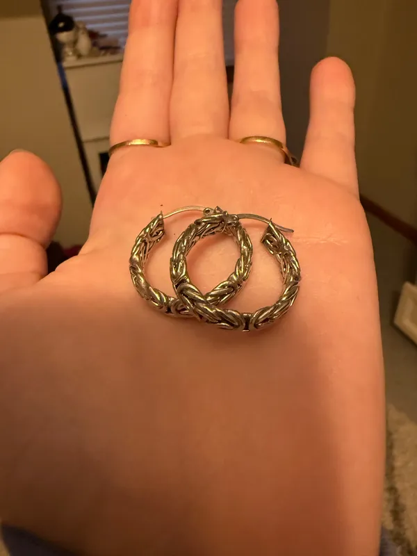 Sliver hoops from Craig Husar Designs Silver - Image 2