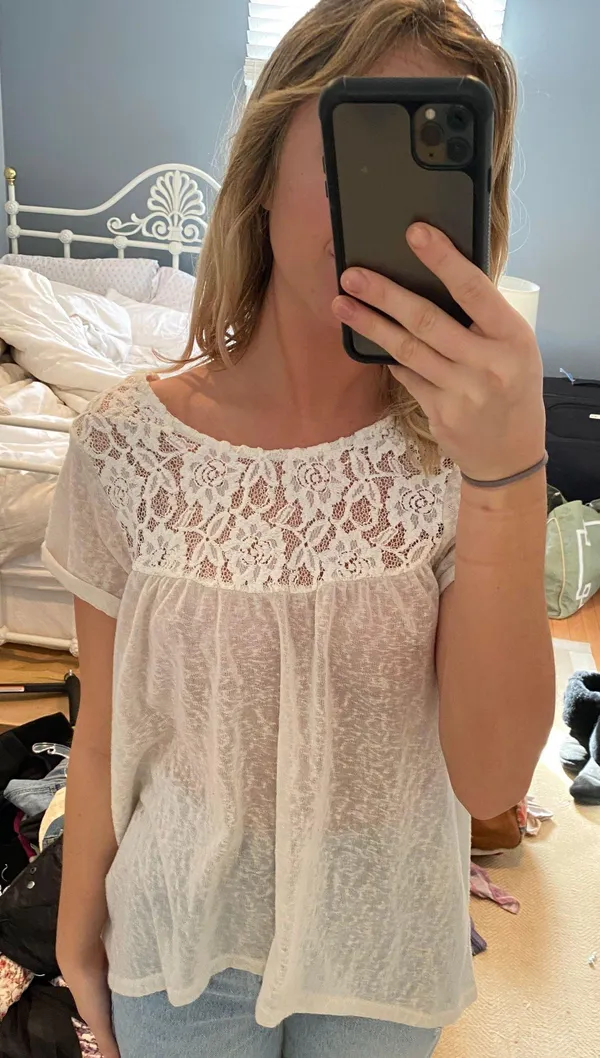 Free People Flowy Shirt - Image 2