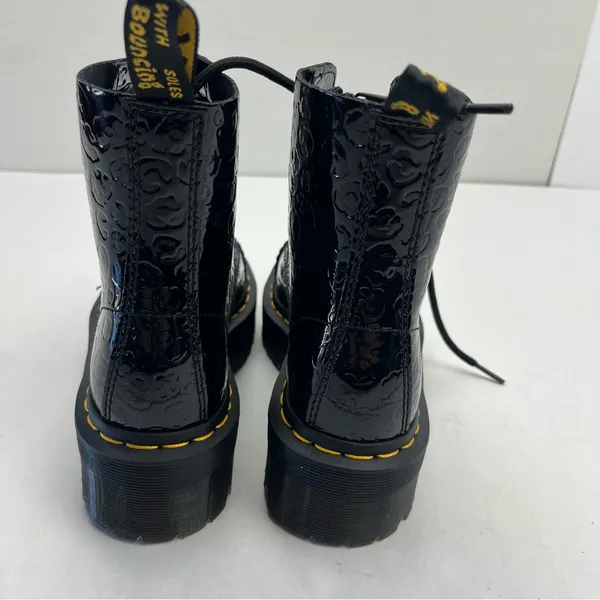 Dr. Martens Sinclair Leopard Emboss Patent Leather Platform Boots‎ Womens 5 NWOT - Image 11