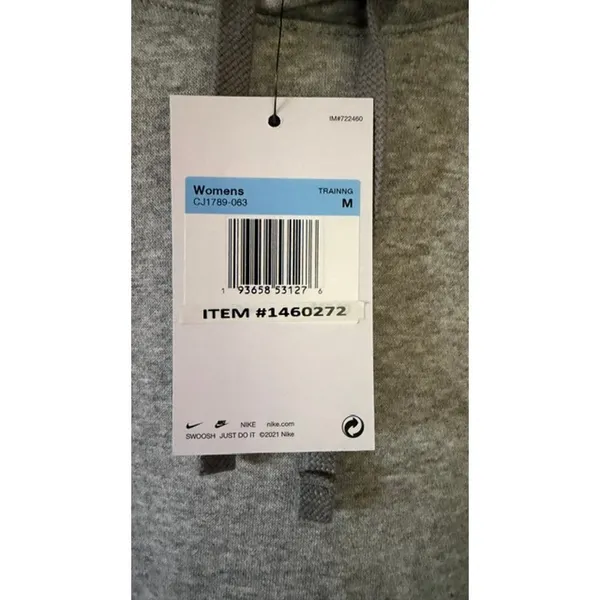 Nike Women’s Training Pullover Hoodie Gray Medium NWT - Image 3