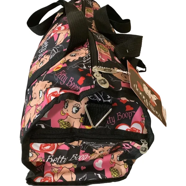 Betty Boop Heart & Kiss Travel 19” Duffle Bag W/Handles & Strap New With Tags - Image 3