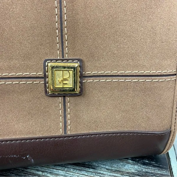 Diane Von Furstenberg Brown & Tan Suede Large Maxi Tote Bag Handbag - Image 4