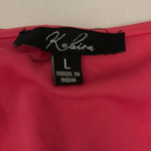Kaleina Blouse Flowing Flutter Short Sleeves Deep V-Neckline Pink Women's L NWT - Image 3