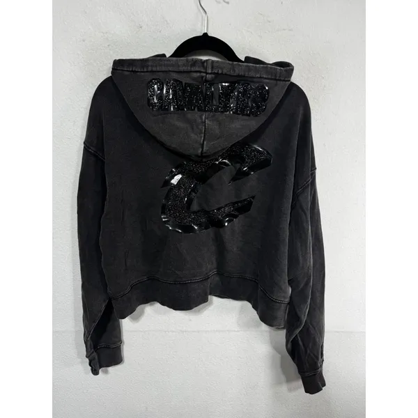 Pro‎ Standard Women's L Black Hoodie Cleveland Cavaliers Crystalline Crop NWOT - Image 7