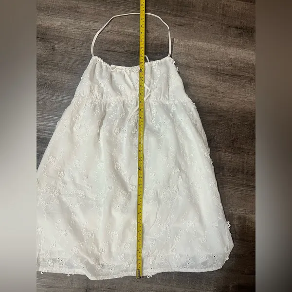 PRINCESS POLLY Daisy Chains Halter Mini Dress - White - Image 7