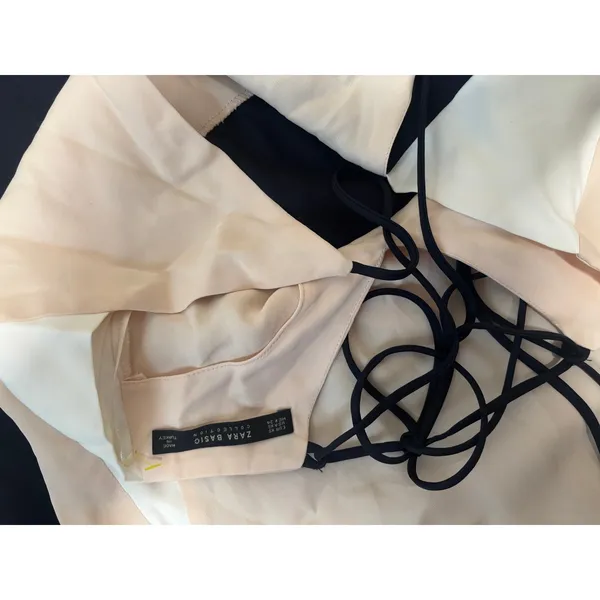Zara Satin Slip Dress with Tie Back XS - Image 10