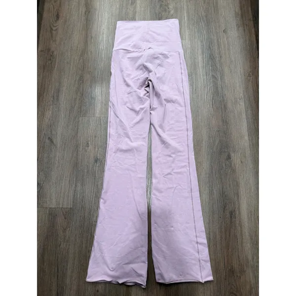 Skims Cotton Jersey Foldover Pant Dusk Pink Flare AP-PNT-0715 Womens XS NEW - Image 3