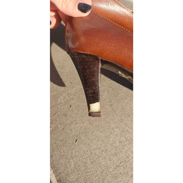 Vintage Brown Max Mara Pointed toe pumps sz 39/8.5 - Image 7