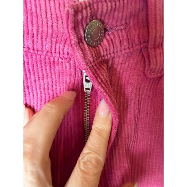 BDG High And Wide Corduroy Pants Women 26 Pink Wide Leg High Rise Streetwear Y2K - Image 7