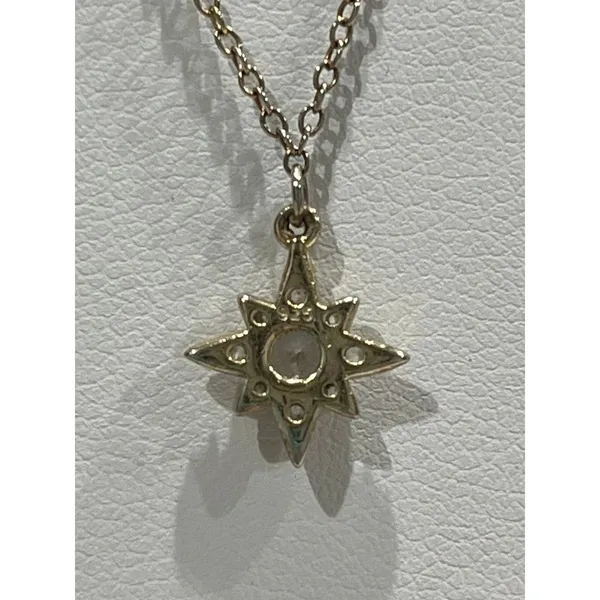 SILVER tone star with gems charm‎ necklace - Image 2