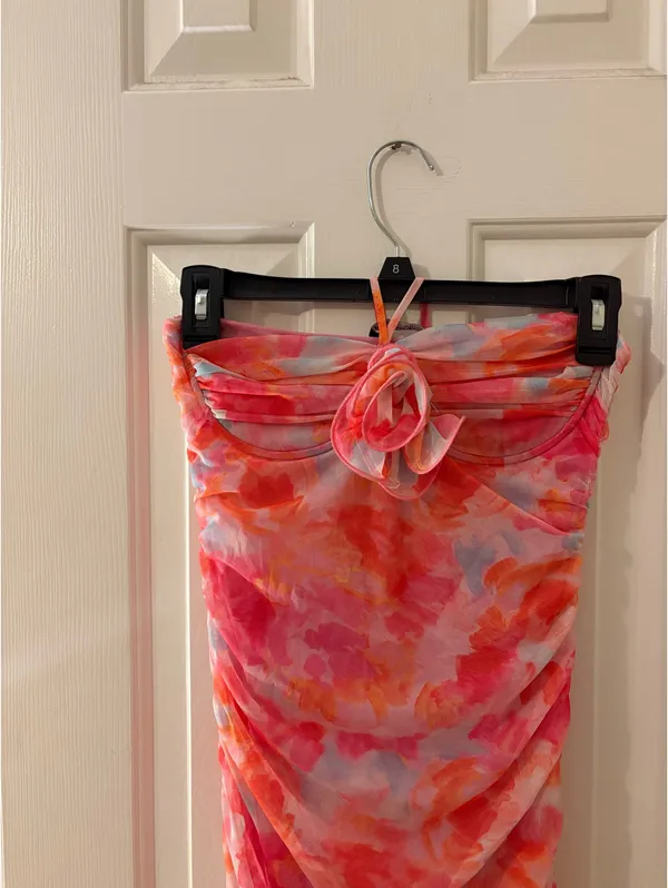 ZARA Strapless Floral Dress - Image 2