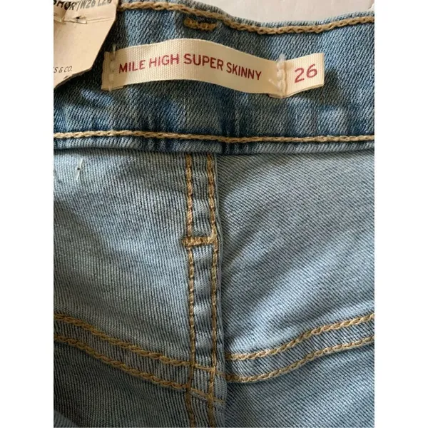 Levi's Mile High Super Skinny Jeans women's size 26 NWT - Image 3