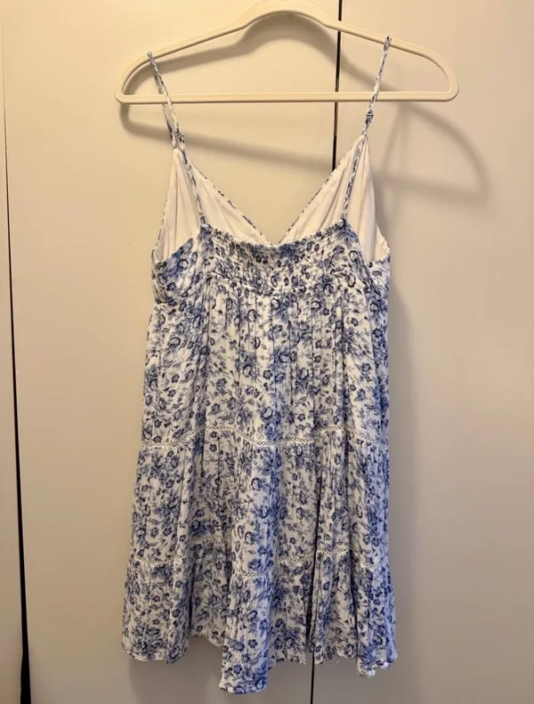 Garage Dress Mini Floral Blue - Image 2