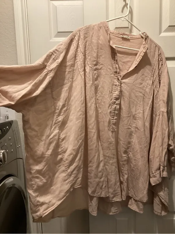Free People Dusty Pink Peasant Tunic Top - Image 2