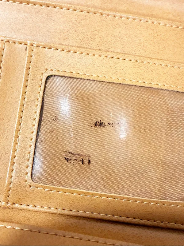 Coach Brown Fabric Signature C Long Snap Closure Wallet - Image 3