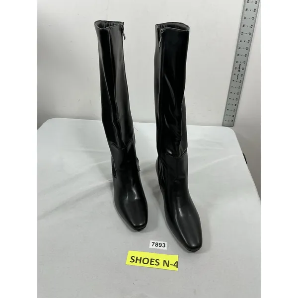 Womans Excellent Condition Knee High Fashion Dress Boots Size 9.5 Black - Image 3