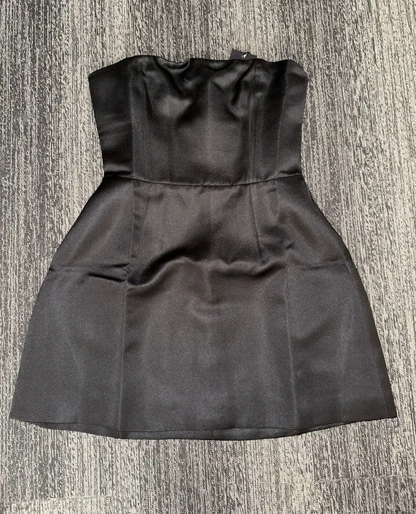 White Fox Black Dress - Image 2