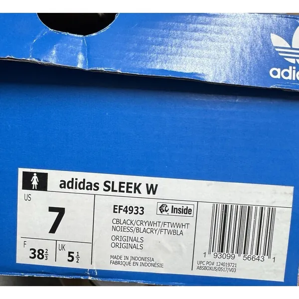 adidas Originals Women's Sleek Sneaker, core Black/Crystal White 7 M US - Image 8