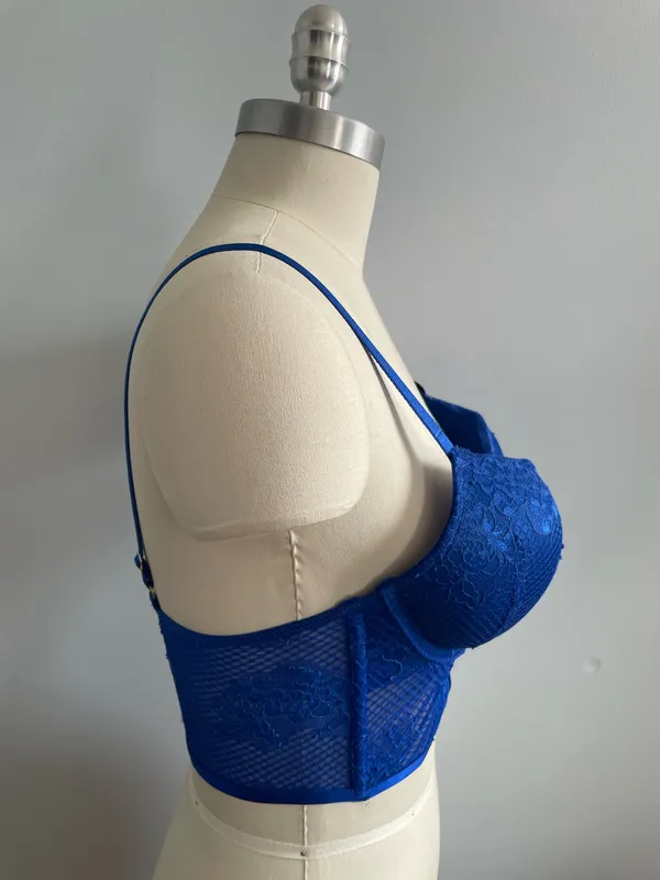 Victorias Secret Very Sexy Bombshell Strappy Fishnet Lace Push-Up Corset Top 34B - Image 4