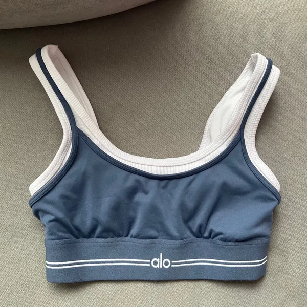 Alo Yoga Airbrush Better Together Bra Bluestone XS - Image 2