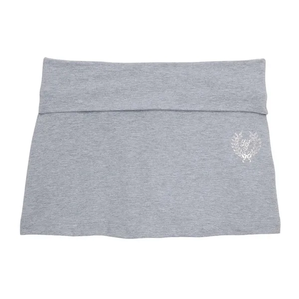 🎀PINK x LoveShackFancy Foldover Cotton Mini Skirt / Skort Bling Logo Preppy M - Image 8