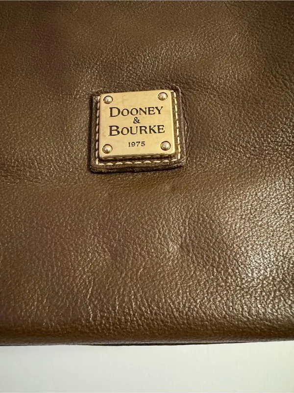 Dooney & Bourke Chocolate Brown Leather Shoulder Tote - Image 4