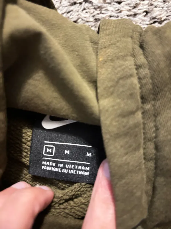 Nike Olive Green Hoodie Pullover - Image 2