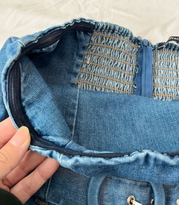 Ruby and Jenna - Olivaceous Denim Romper - Image 10
