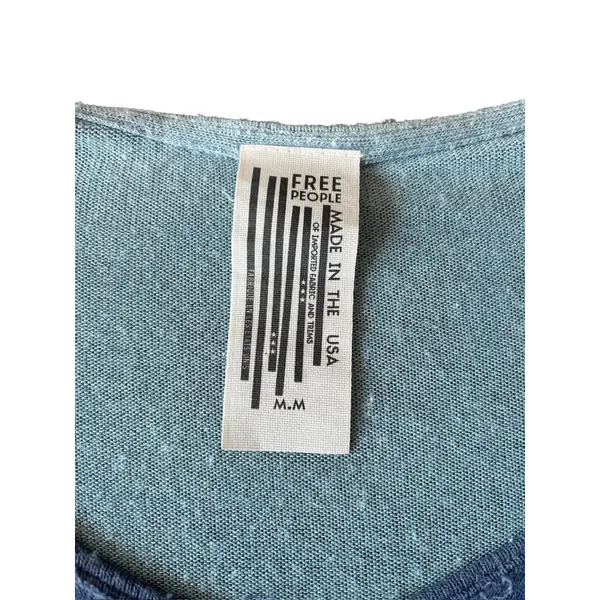 Free People Women's Multi Blue Top - Image 5