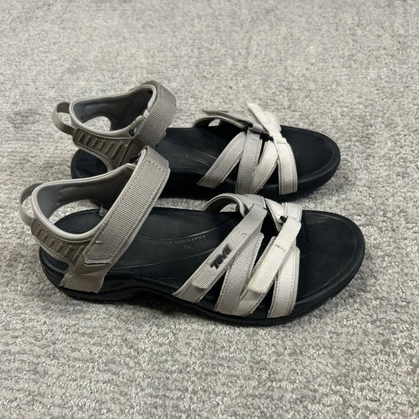 Teva Tirra Sandals Womens 8 Gray Shock Pad Strappy Water Hiking - Image 4