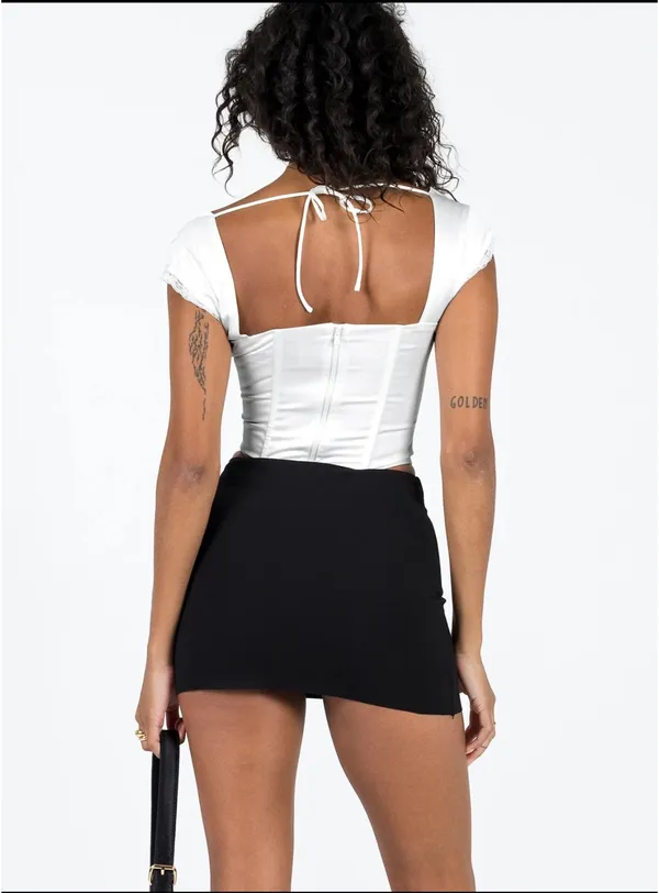 Princess Polly Mini Skirt Black - Image 3