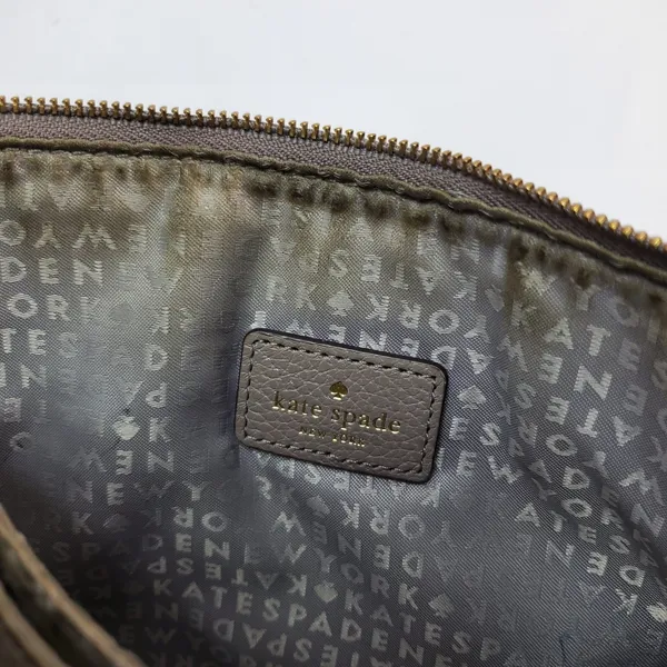 Kate Spade New York Leila Womens Leather‎ Triple Gusset Crossbody Bag Taupe Nude - Image 3