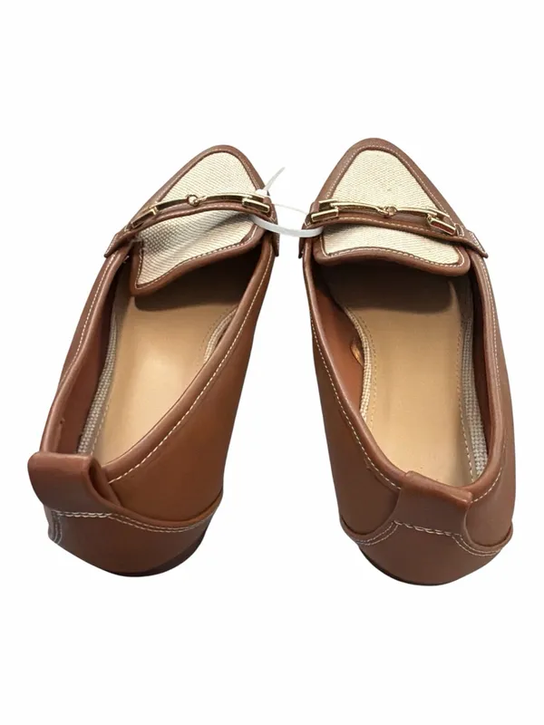 H&M Brown and Cream Leather-Trim Slip-On - Image 3