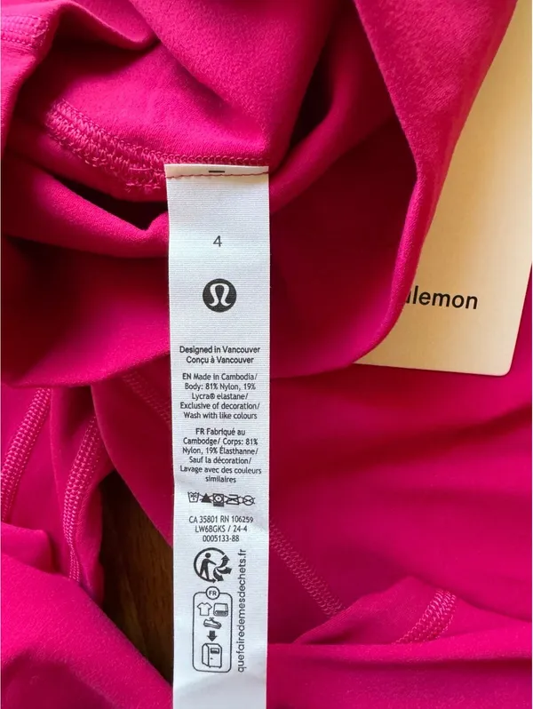 Lululemon Align High Rise 23” Passionate PSNT Size 4 NWT - Image 6