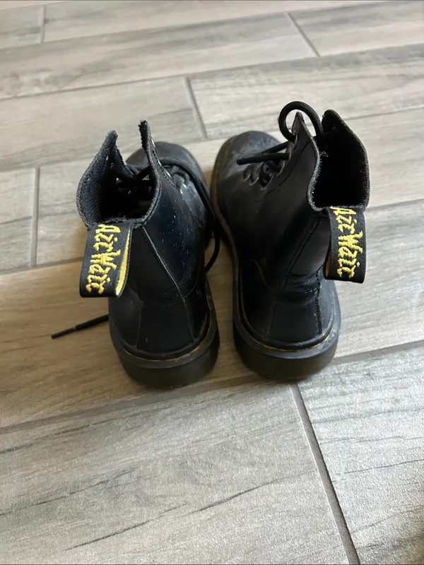 Dr. Martens Black Lace-Up Leather Boots - Image 3