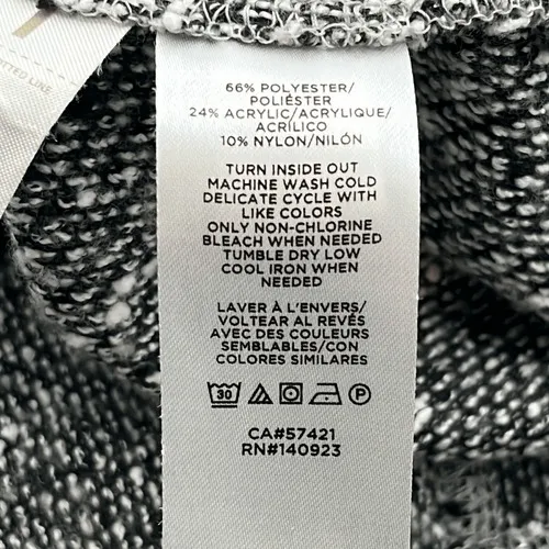 LOU GREY for LOFT Skirt Medium Black White Gray Tweed Pencil Mini‎ Drawstring - Image 6