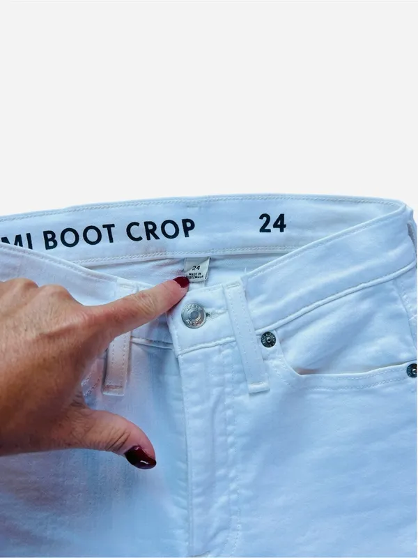 J. Crew White Women's Boot Crop Jeans - Image 2