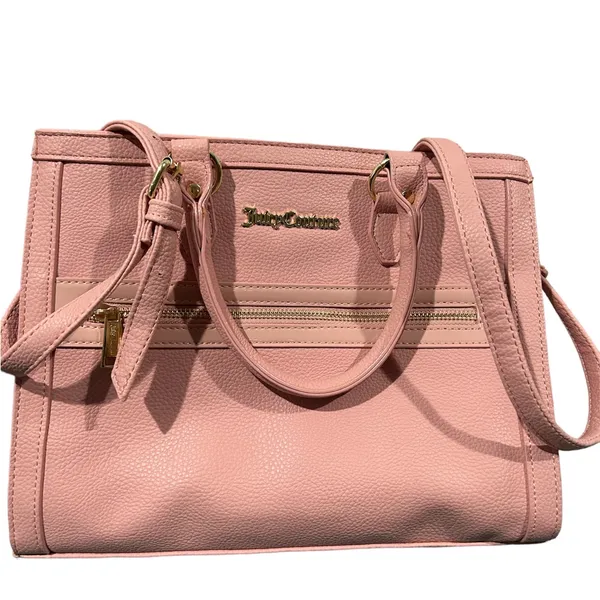 Juicy couture blush pink crossbody bag/ satchel bag with gold trim - Image 2