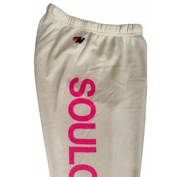 Aviator Nation x SoulCycle 4 Hearts Sweatpants Cream Women's Size Small - Image 14