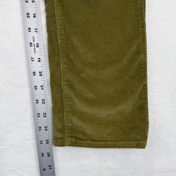Veronica Beard Carly Kick Flare High Rise‎ Corduroy Pants Size 25 Olive Green - Image 4