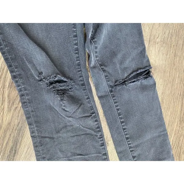 EUC Womens Madewell Maternity Skinny‎ Jean over belly grey distressed size 27 - Image 9