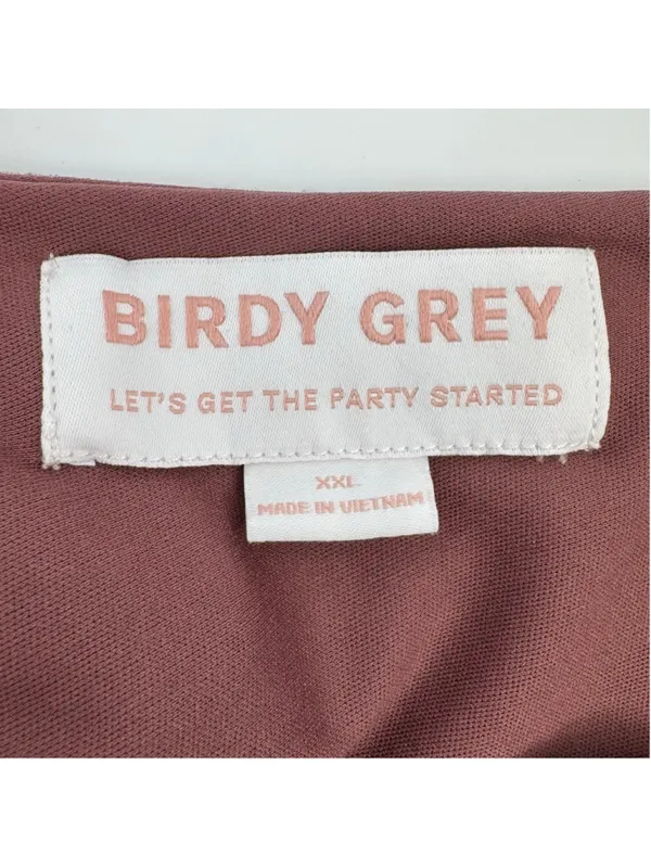 Birdy Grey Hannah Stretch Velvet Bridesmaid Dress XXL Desert Rose Mauve Pink - Image 10