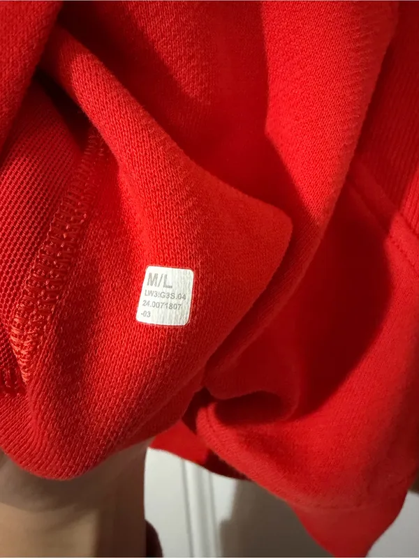 lululemon Scuba 1/2 Zip Hooded Fleece Hoodie Red Women’s Size M/L square dot - Image 4
