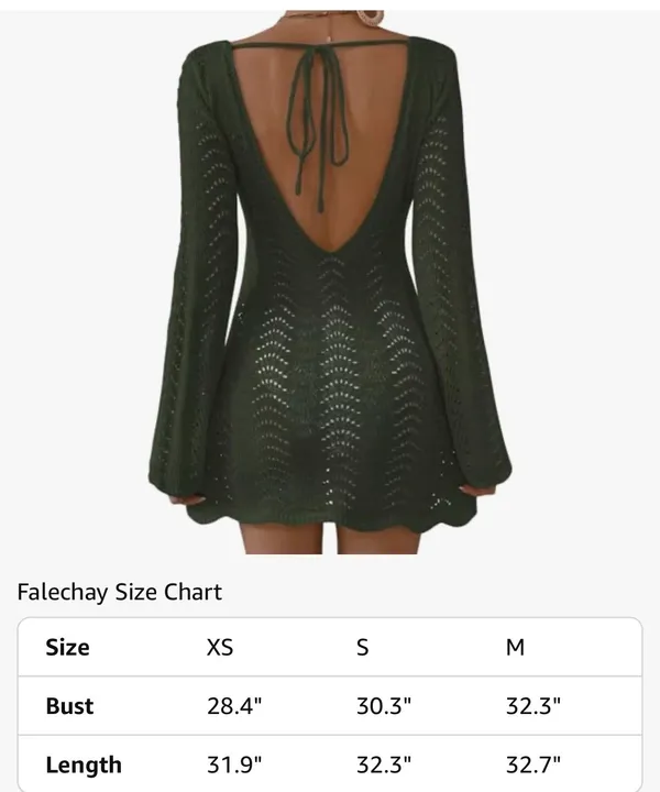 Falechay Swimsuit Coverup for Women Summer Open Back Beach Cover Up - Image 3