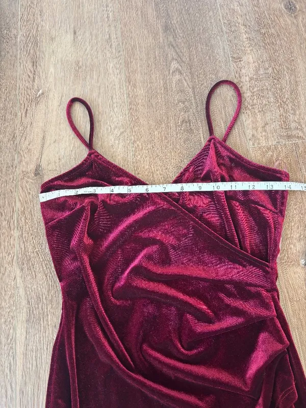 Windsor Burgundy Velvet Dress - Size Medium - Image 3
