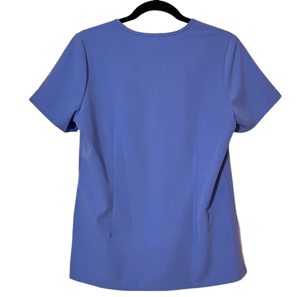 Figs Women's Light Blue V-Neck Scrub Top - Image 4